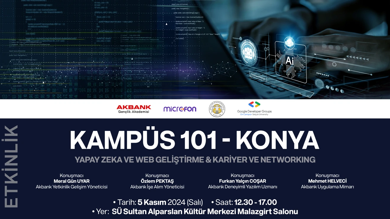 Kampüs 101 KONYA Etkinliğine Davetlisiniz